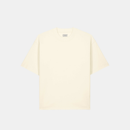 Essential Tee Cream flat lay product shot