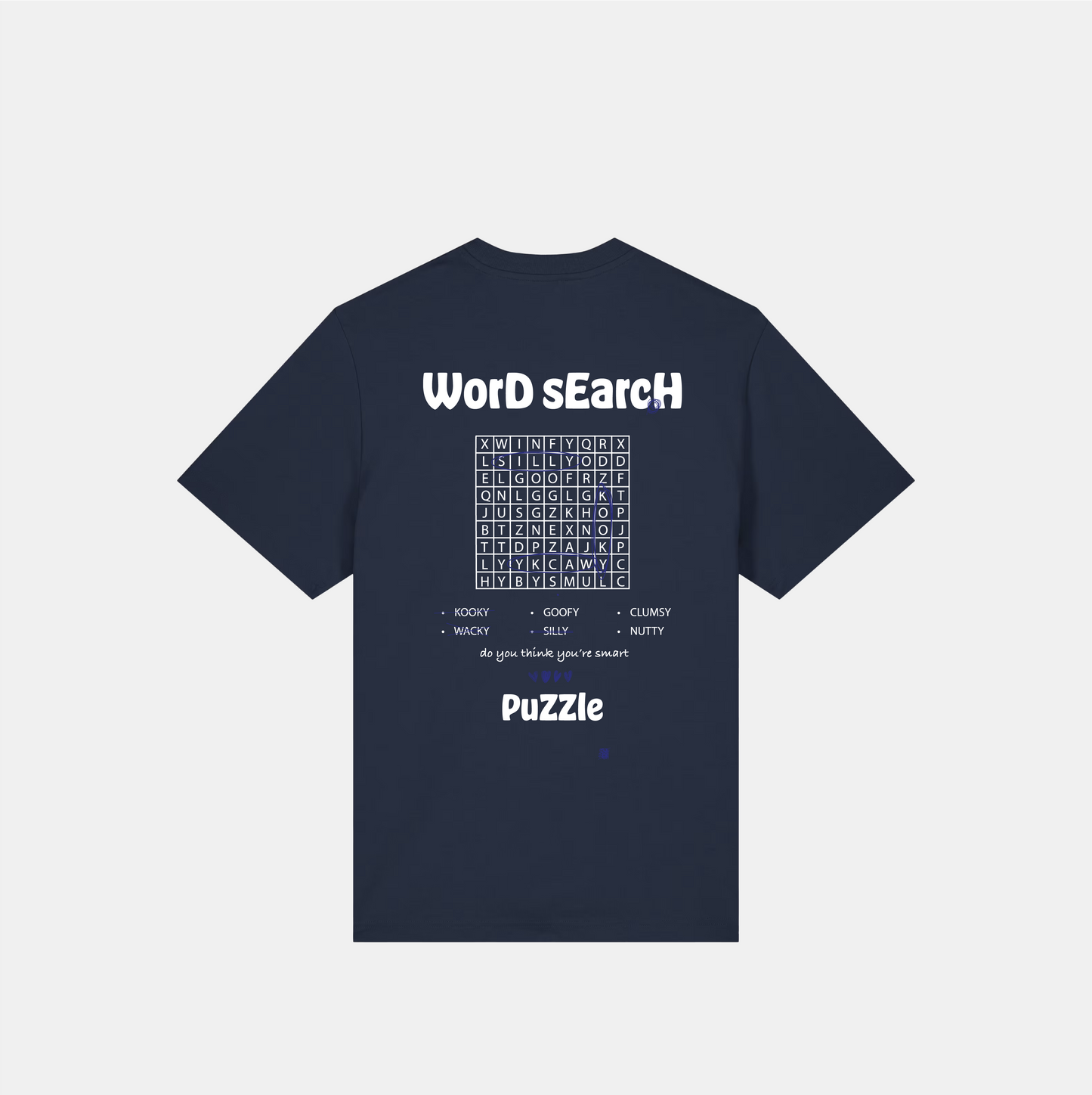 Wordsearch Tee - Navy
