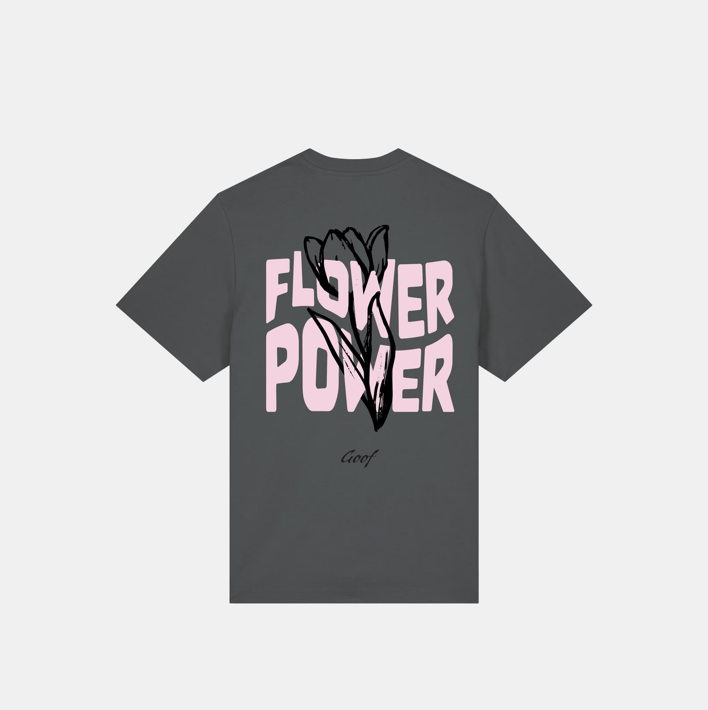 Flower Power Tee - Grey