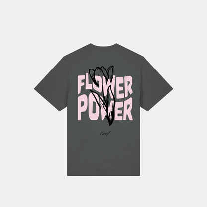 Flower Power Tee - Grey